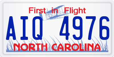 NC license plate AIQ4976