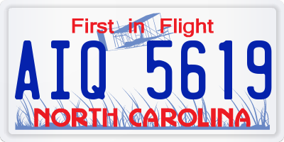 NC license plate AIQ5619