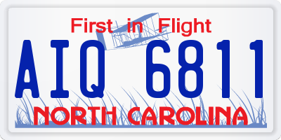 NC license plate AIQ6811