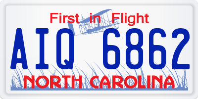 NC license plate AIQ6862