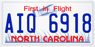 NC license plate AIQ6918