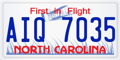 NC license plate AIQ7035