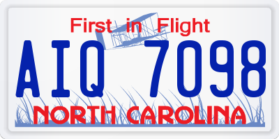 NC license plate AIQ7098