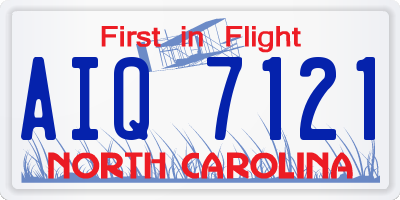 NC license plate AIQ7121