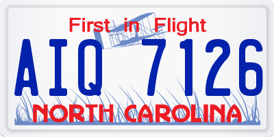 NC license plate AIQ7126