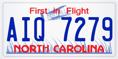 NC license plate AIQ7279