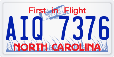 NC license plate AIQ7376