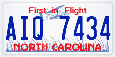 NC license plate AIQ7434