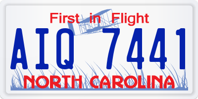 NC license plate AIQ7441