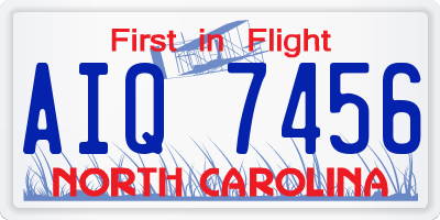 NC license plate AIQ7456