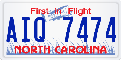 NC license plate AIQ7474