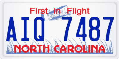NC license plate AIQ7487