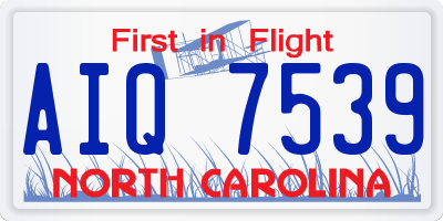 NC license plate AIQ7539