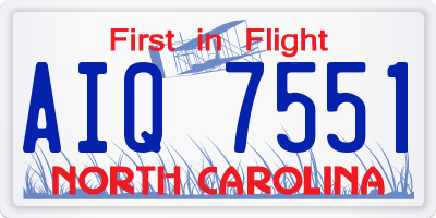 NC license plate AIQ7551
