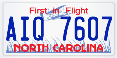 NC license plate AIQ7607