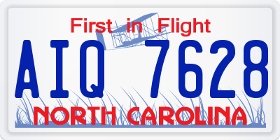 NC license plate AIQ7628