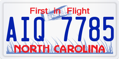 NC license plate AIQ7785