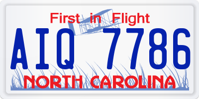 NC license plate AIQ7786