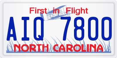 NC license plate AIQ7800