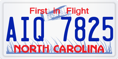 NC license plate AIQ7825