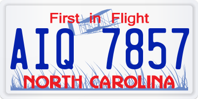 NC license plate AIQ7857