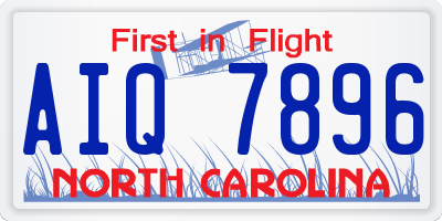 NC license plate AIQ7896