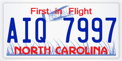 NC license plate AIQ7997
