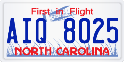NC license plate AIQ8025