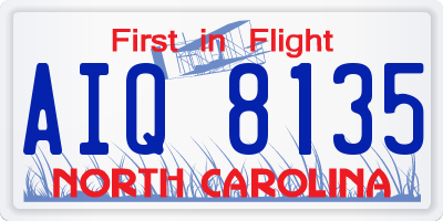 NC license plate AIQ8135