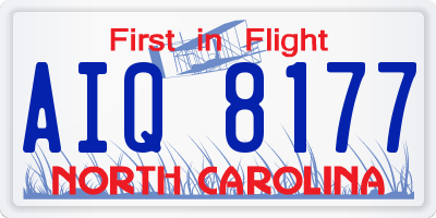 NC license plate AIQ8177