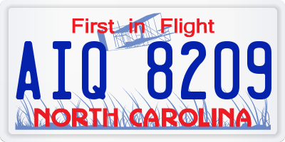 NC license plate AIQ8209