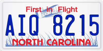 NC license plate AIQ8215