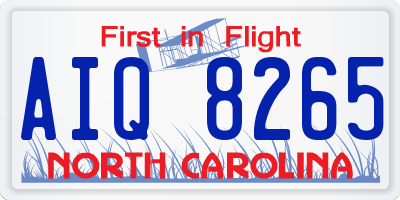 NC license plate AIQ8265