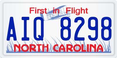 NC license plate AIQ8298