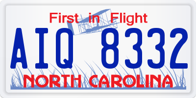 NC license plate AIQ8332