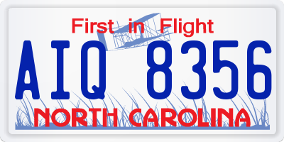 NC license plate AIQ8356