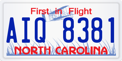 NC license plate AIQ8381