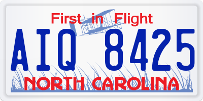 NC license plate AIQ8425