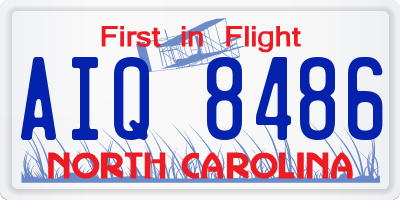 NC license plate AIQ8486