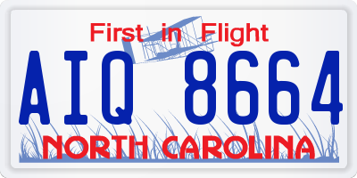 NC license plate AIQ8664