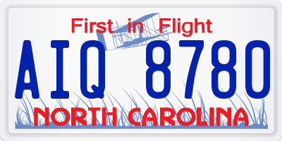NC license plate AIQ8780
