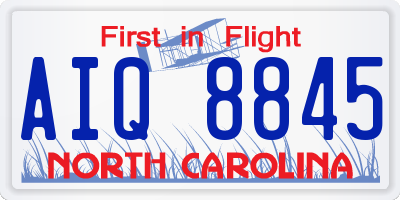 NC license plate AIQ8845