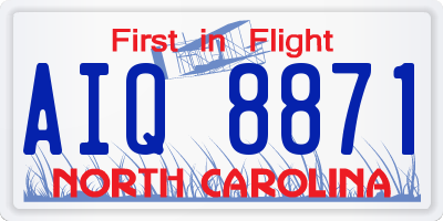 NC license plate AIQ8871