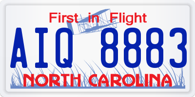 NC license plate AIQ8883