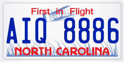 NC license plate AIQ8886