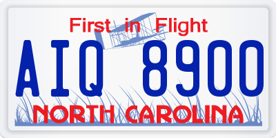 NC license plate AIQ8900