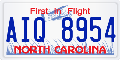 NC license plate AIQ8954