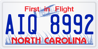 NC license plate AIQ8992