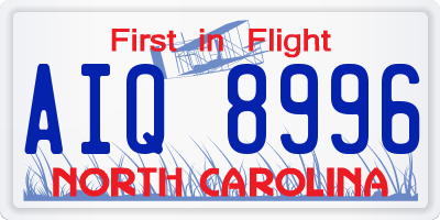 NC license plate AIQ8996