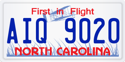NC license plate AIQ9020